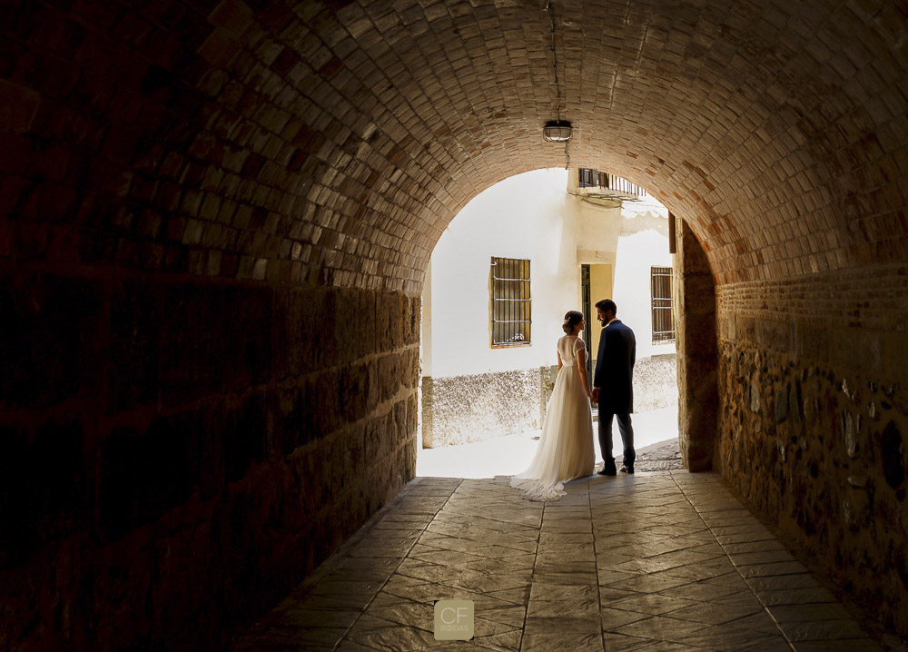 Fotografía de Mamen y José tras su boda. CF Bodas.